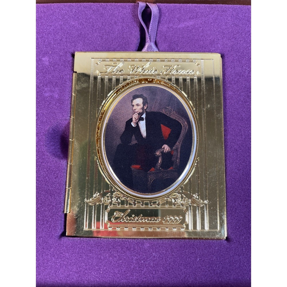 White House Historical Association ornament 1999 Abraham Lincoln Complete W/box - Picture 10 of 10